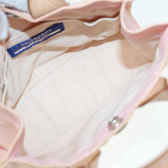 BURBERRY Blue Label Hand Bag Canvas Pink Beige Auth ti1990 - Picture 11 of 16